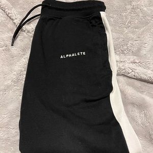 Alphalete Black/White Stripe Joggers